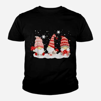 Three Gnomes In Buffalo Plaid Christmas Gift Youth T-shirt | Crazezy CA