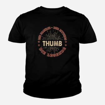 Thumb War Legend Vintage Druck Kinder Tshirt in Schwarz, Hochwertiges Design - Seseable