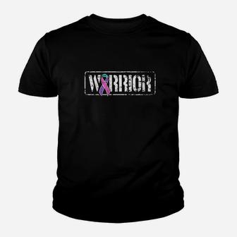 Thyroid Warrior Military Style Awareness Ribbon Youth T-shirt | Crazezy DE