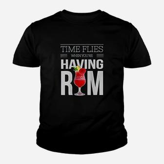Time Flies When Yo A're Having Rum Youth T-shirt | Crazezy