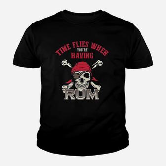 Time Flies When You Are Having Rum Youth T-shirt | Crazezy CA
