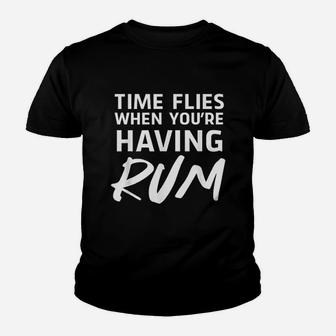 Time Flies When You Are Having Rum Youth T-shirt | Crazezy