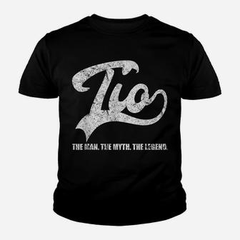 Tio The Man Myth Legend Uncle Family Dude Distressed Youth T-shirt | Crazezy