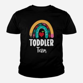 Toddler Team, Funny Boho Rainbow For Teachers Youth T-shirt | Crazezy