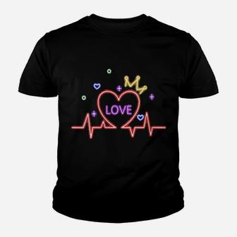 Together Forever Neon Love Valentine Family Design Youth T-shirt - Monsterry