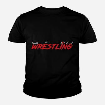 Touch Me First Wrestling Lesson Funny Wrestler Wrestling Youth T-shirt | Crazezy UK