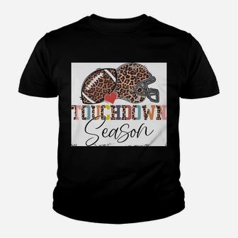 Touchdown Season Football Bleached Leopard Sweatshirt Youth T-shirt | Crazezy CA