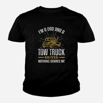 Tow Truck Driver Dad Funny Tow Truck Father Youth T-shirt | Crazezy