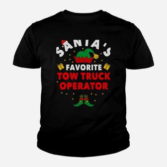 Tow Truck Driver Gifts Christmas Santa's Favorite Holiday Sweatshirt Youth T-shirt | Crazezy DE