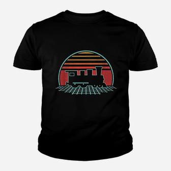 Train Driver Retro Vintage 80S Style Railroad Lover Youth T-shirt | Crazezy