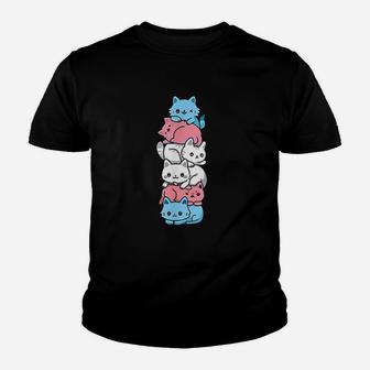 Transgender Pride Cat Youth T-shirt | Crazezy UK