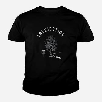 Treejection Disc Golf Funny Sports Tree Player Gift Youth T-shirt | Crazezy