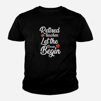 Trendy Retired Teacher Let The Recess Begin Gift Youth T-shirt | Crazezy AU
