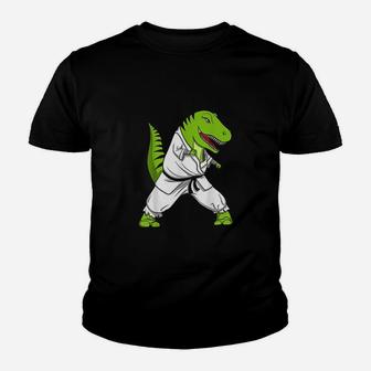 Trex Dinosaur Karate Youth T-shirt | Crazezy