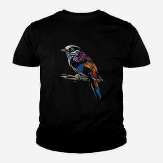 Tribal Sparrow Tropical Bird Youth T-shirt | Crazezy AU
