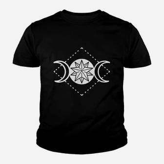 Triple Moon Pagan Religious Youth T-shirt | Crazezy