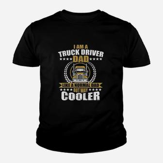 Truck Driver Gift For Dad Semi Big Rig Trucking Trailer Youth T-shirt | Crazezy
