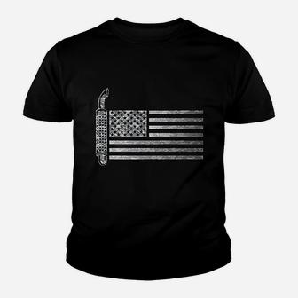 Trucker American Flag Trucking Youth T-shirt | Crazezy