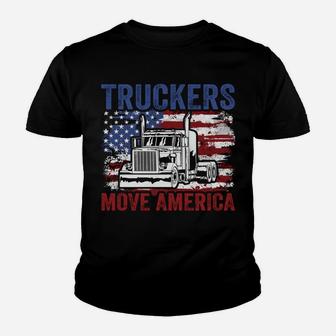 Trucker Truck Truck Driver Truckers Move America Youth T-shirt | Crazezy CA