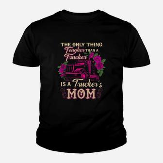 Trucker's Mom Truck Driver Driving Tougher Gift Apparel Youth T-shirt | Crazezy UK