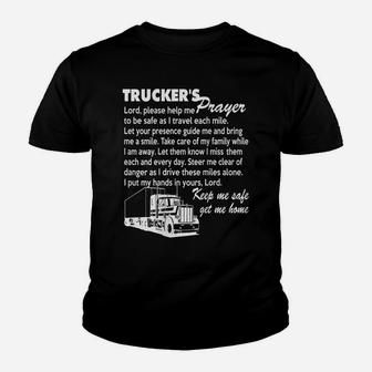 Truckers Prayer Truck Driver Gift For Men And Women T Shirt Youth T-shirt | Crazezy
