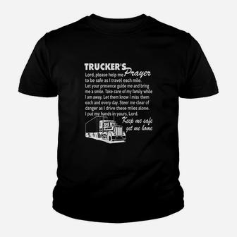 Truckers Prayer Truck Driver Youth T-shirt | Crazezy UK
