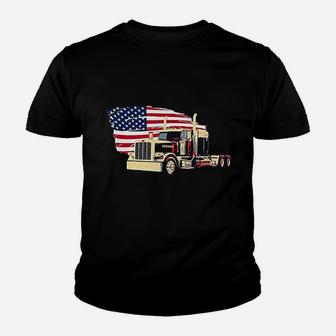 Trucks Truck Driver Youth T-shirt | Crazezy