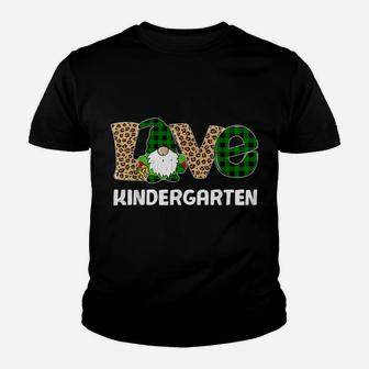 Tu Leopard Plaid Gnome Kindergarten Teacher Patricks Day Youth T-shirt | Crazezy