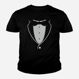 Tuxedo With Black Bow Tie Funny Youth T-shirt | Crazezy