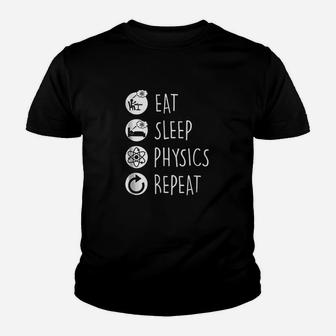 Tyson Eat Sleep Physics Repeat Youth T-shirt | Crazezy