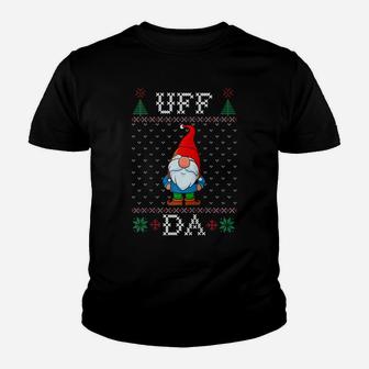 Uff Da, Swedish Tomte Gnome, God Jul, Ugly Christmas Sweater Raglan Baseball Tee Youth T-shirt | Crazezy CA