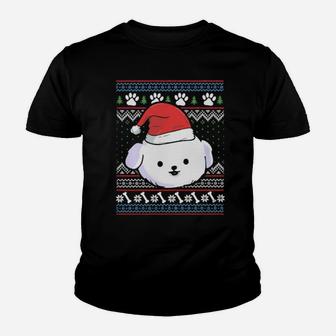 Ugly Xmas Bichon Frise Youth T-shirt - Monsterry