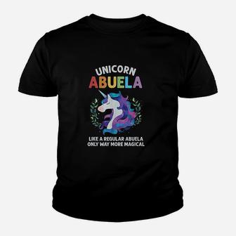 Unicorn Abuela Grandmother Youth T-shirt | Crazezy