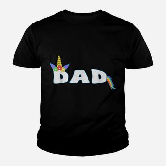 Unicorn Birthday Shirt Girl Funny Dad Fathers Day Gift Youth T-shirt | Crazezy