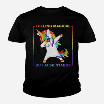 Unicorn Dabbing Feeling Magical But Also Stabby Lgbt Youth T-shirt - Monsterry DE