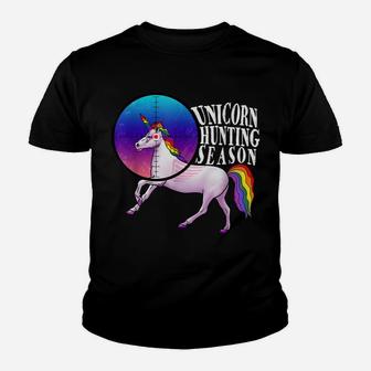 Unicorn Hunting Season Cute And Magnificent Magical Rainbow Youth T-shirt | Crazezy AU