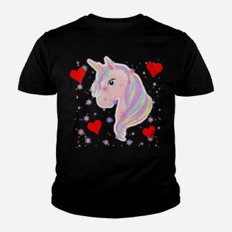 Unicorns Valentine Unicorn I Love You With Unicorns Youth T-shirt - Monsterry DE