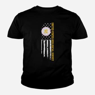 United States Geological Survey Usgs American Flag Youth T-shirt | Crazezy DE