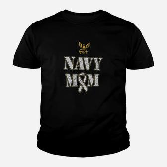 United States Navy Proud Mom Mother Youth T-shirt | Crazezy