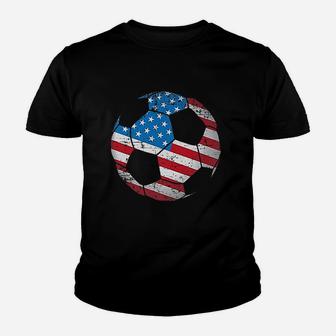 United States Soccer Ball Flag Jersey Usa Football Youth T-shirt | Crazezy