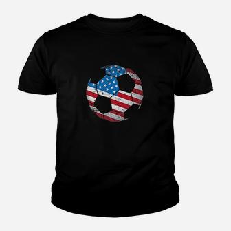 United States Soccer Ball Flag Jersey - Usa Football Youth T-shirt - Thegiftio