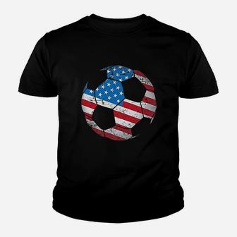United States Soccer Ball Flag Jersey Usa Football Youth T-shirt - Thegiftio