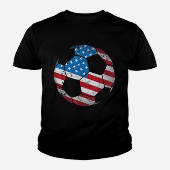 United States Soccer Ball Flag Youth T-shirt - Thegiftio