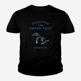 Unsalted And Shark Free Great Lakes Basic Youth T-shirt | Crazezy
