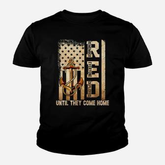 Until They Come Home My Soldier Red Friday Navy Vintage Youth T-shirt | Crazezy