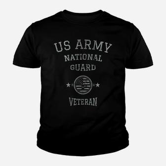 Us Army National Guard American Flag Retired Army Veteran Youth T-shirt | Crazezy