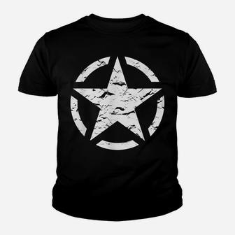 Us Vintage Army Star Youth T-shirt | Crazezy