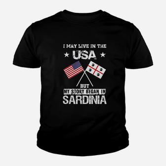 Usa America Sardinia Flag Youth T-shirt | Crazezy CA