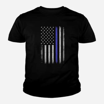 Usa Flag Blue Youth T-shirt | Crazezy