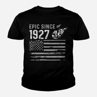 Usa Flag Shirt Camo Epic Since 1927 Birthday Youth T-shirt | Crazezy